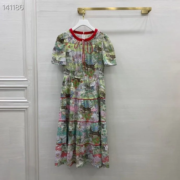 

High xc929 quality New Fashion Women 2022 spring Dress Luxury European Design party style dress