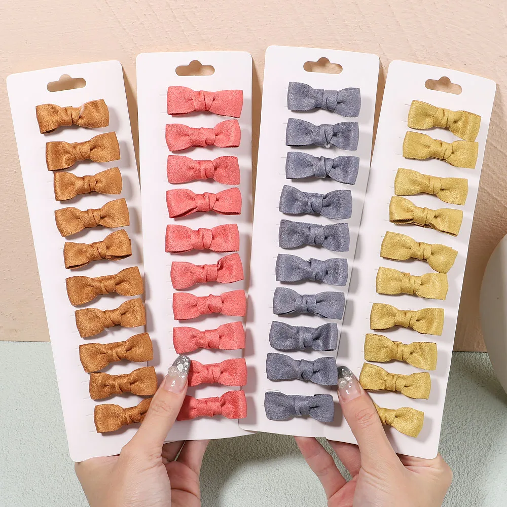 

10 шт./партия, детские заколки для волос с бантом