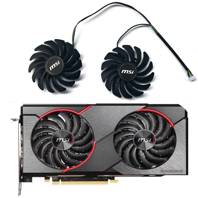 

2PCS PLD09210B12HH PLD10010S12HH RX5700 GPU Cooler For MSI Radenon RX5700 XT GAMING Graphics Card Fan