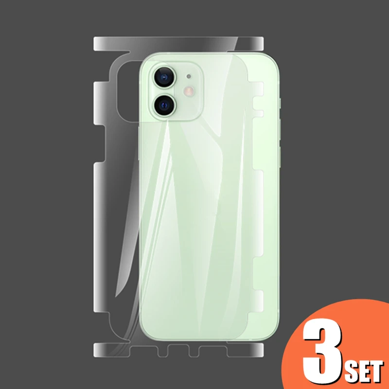 

Border Back Full Body Protector For iPhone 13 Mini 12 Pro Max iPhone13Pro Full Cover Hydrogel Film Back Protector Not Glass 2022