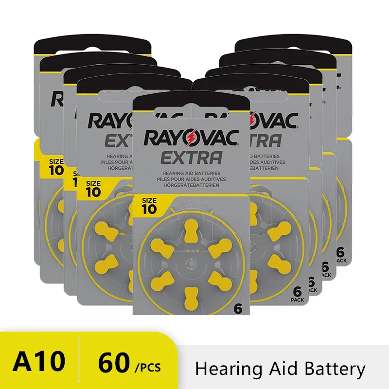 Фото Высококачественная батарейка Rayovac 10 A10 PR536 Zinc Air для слуховых аппаратов, повышенная производительность для невидимых слуховых аппаратов BTE и CIC. №5
