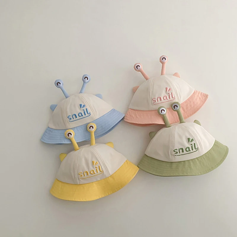 

Baby Hat Cute Tentacles Sunscreen Cap Baby Boy Girl Children Embroidery Fisherman Hat Breathable Cap Baby Accessories