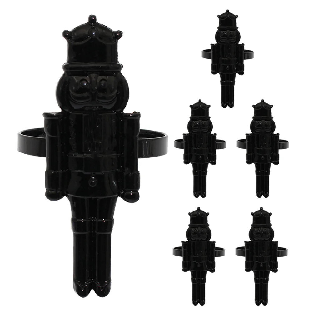 6 шт. грецкий орех солдат кнопка для салфеток кольцо Щелкунчик рождественский