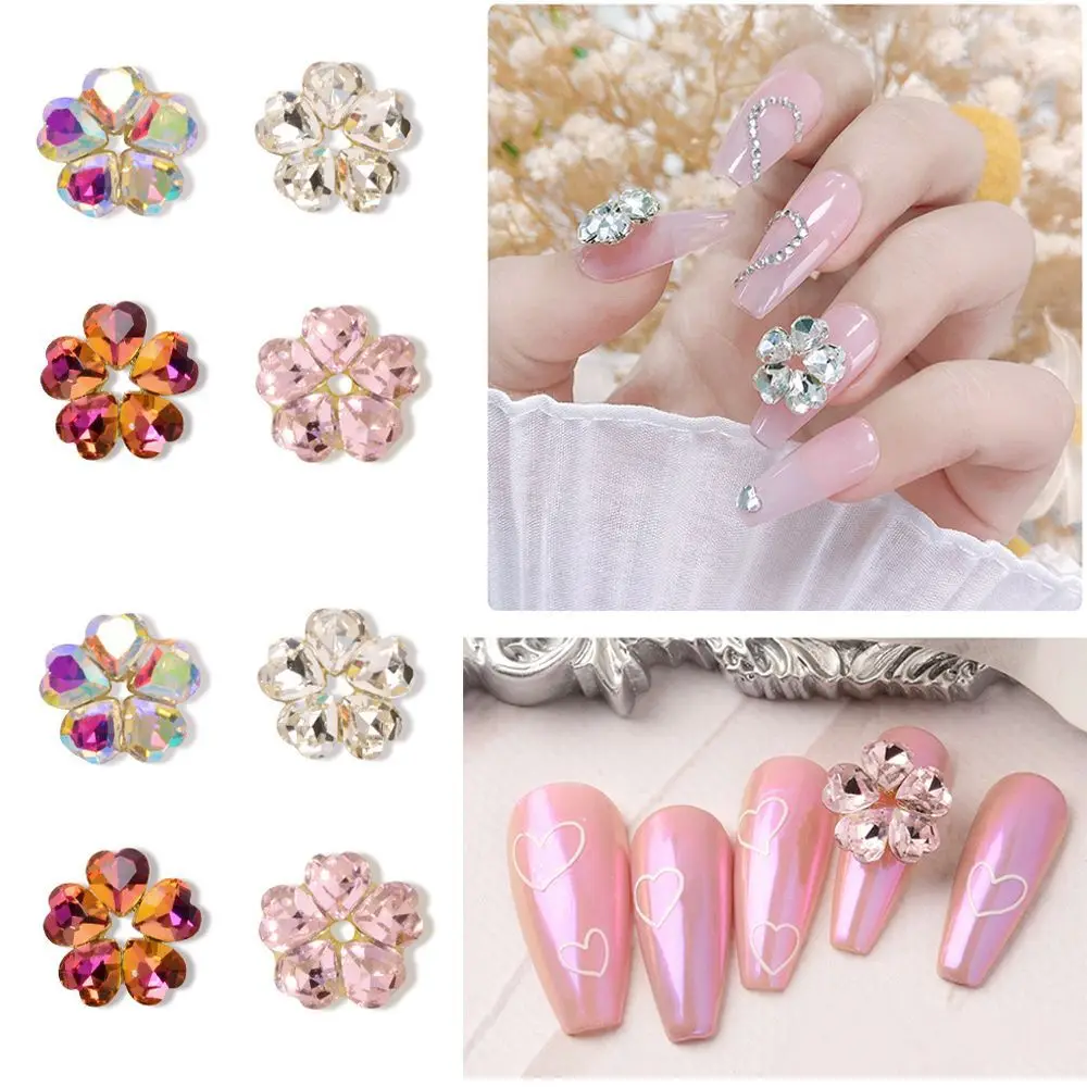 

Fashion Love Hearts Beauty 5 Pcs Manicure Nail Art Rhinestone Nail Decorations