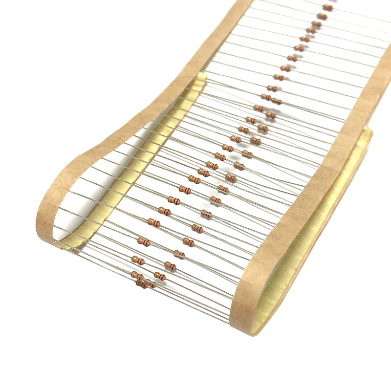 100 шт. 1/8 Вт карбоновый пленочный резистор 5% 2r 20r 200r 2k 20k 200k ...