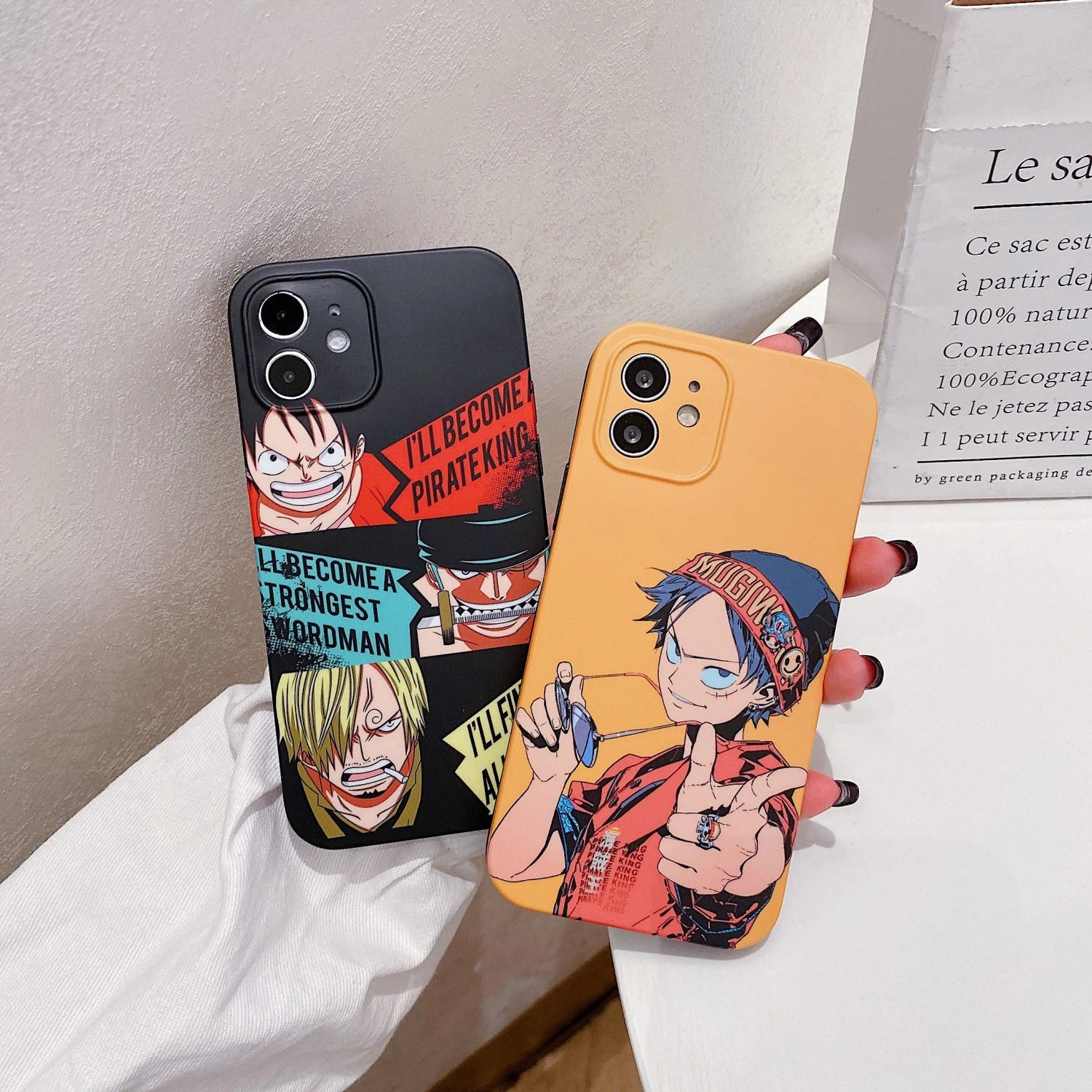 

Anime One Piece Luffy Fashion Phone Cases For iPhone 13 12 11 Pro Max XR XS MAX X 7/8Plus Couple Anti-drop Soft Cover Gift