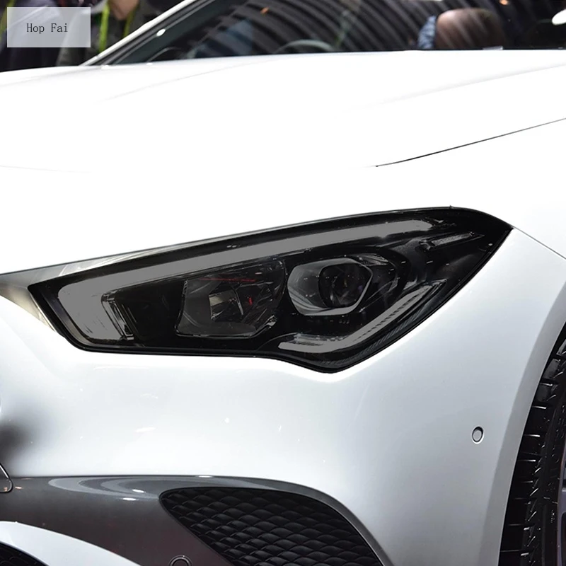 

Car Headlight Protective Film Transparent Black TPU Sticker For Mercedes Benz CLA Class C118 2020 CLA45 AMG CLA250 Accessories