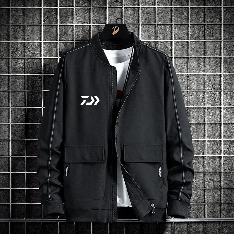 

DAIWA Men's Fishing Jacket Men's Spring/Fall 2022 New Youth Workwear Light Jacket Solid Color Zipper Baseball Jacket