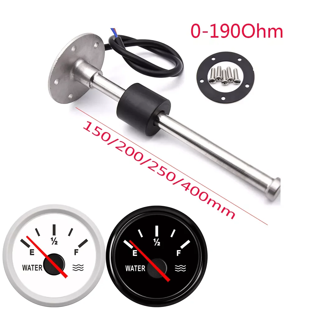 

Датчик уровня воды с крассветильник светом, 52 мм, 0-150 Ом, с датчиком уровня топлива, 200/250/400 мм