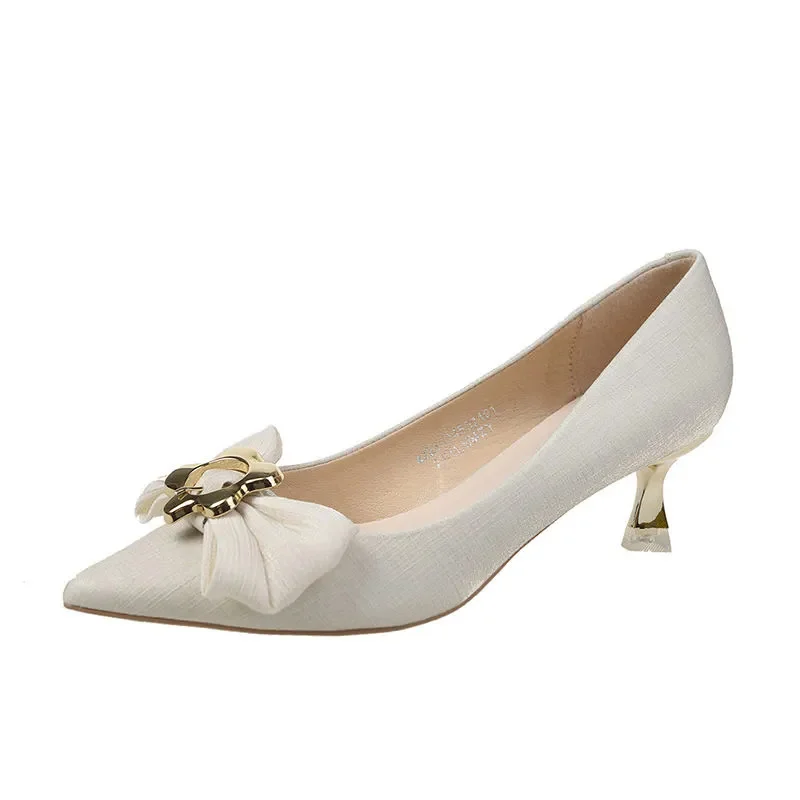 

Women Fashion Light Weight High Quality Pointed Toe Bow Tie High Heel Shoes Lady Classic Black Pumps Femmes Talons Hauts G314