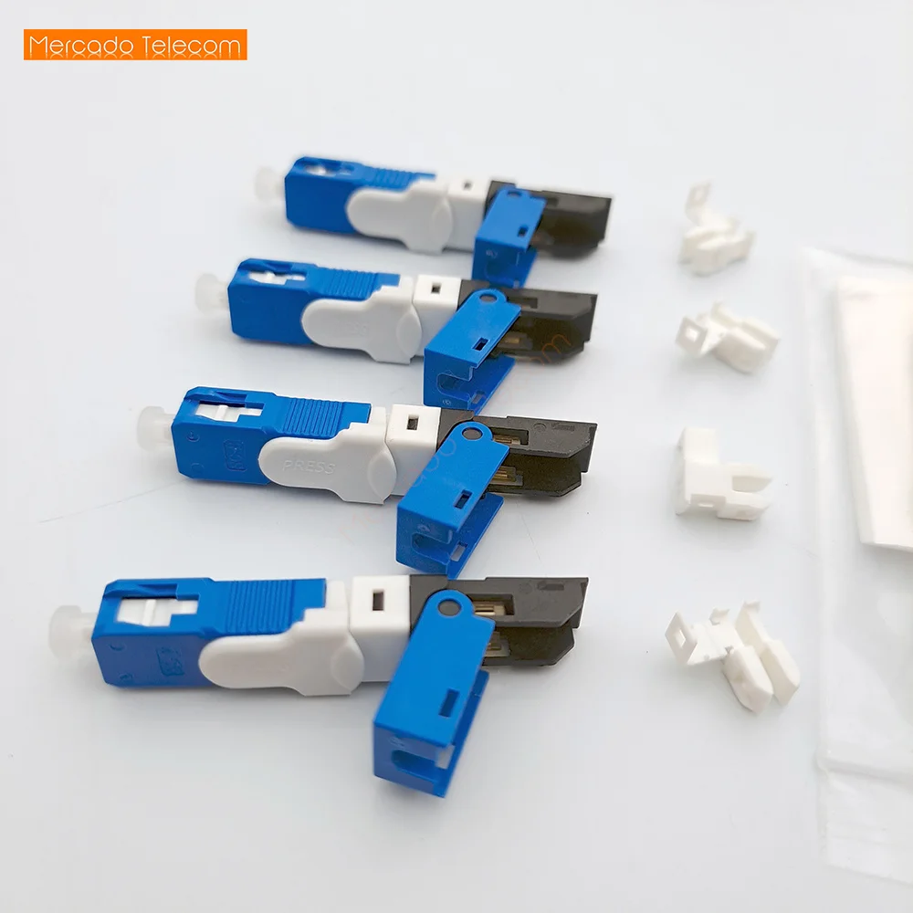 High Quality 100, 200PCS/Lot FTTH ESC250D SC APC & SC UPC Single-Mode Fiber Optic Quick Connector FTTH SM Optic Fast Connector