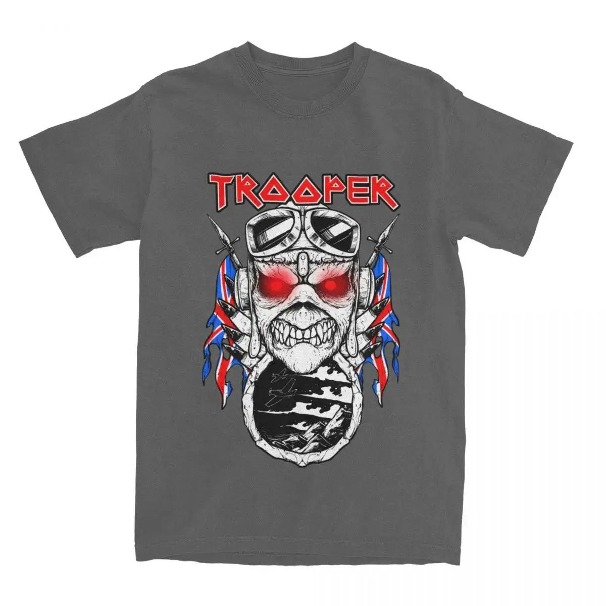 Футболка Kawaii Trooper Ironmaiden в стиле унисекс из 100% хлопка с коротким рукавом и круглым