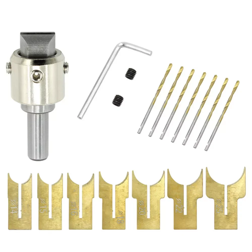 

Wooden Beads Drill Bits Set 14/15/16/18/20/22/25mm Carbide Ball Blade Woodworking Milling Cutter Buddha Beads Router Bit