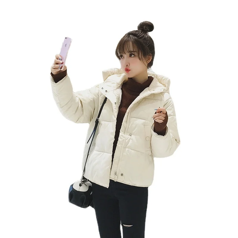 Women's Short Cotton Padded Clothes 2022 New Winter Korean Fashion Loose Down Coats Thickened Warm Womens Outwear Jackets Parka