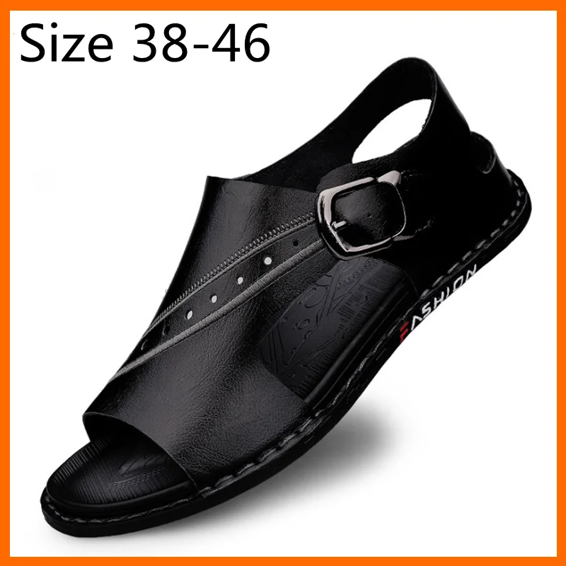 

Xiaomi Fashion Men Sandals Leather Shoes Men Leather Sandals Metal Hasp Summer Dress Men Sandals Outdoor Wading Shoes Men Shoes