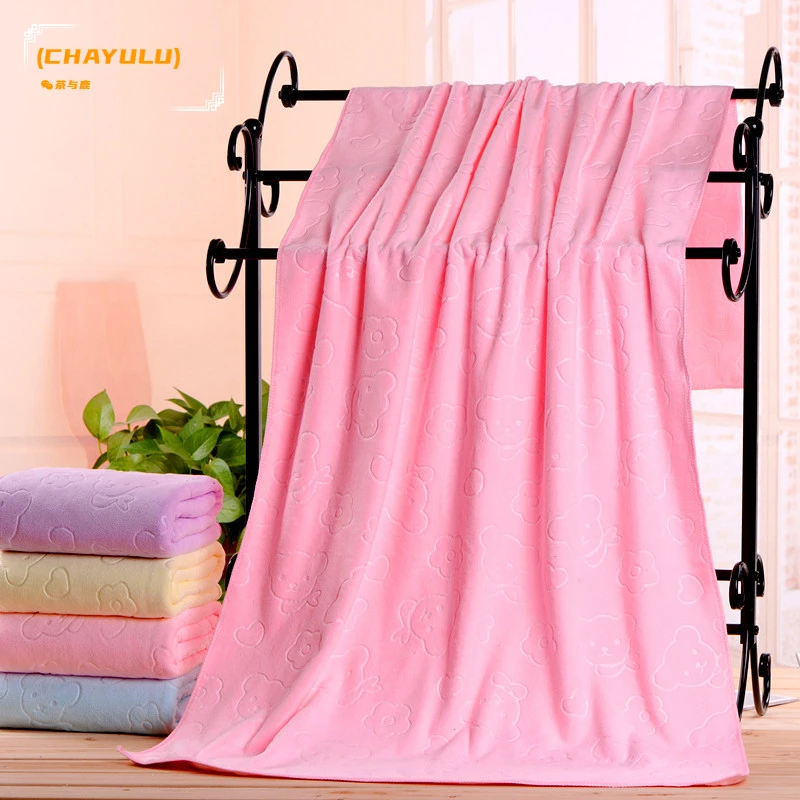 

(CHAYULU) 2022 70x140cm Shower Towel Large Beach Towels Quick-drying Towel Bath Towel Absorbent Soft Comfort Microfiber Bathrobe