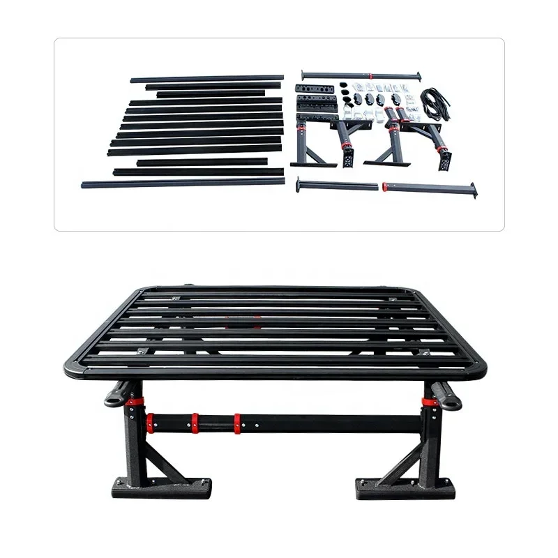 Алюминиевая корзина багажник на крышу бычатый бара и антиспортивный рулон 4x4 для