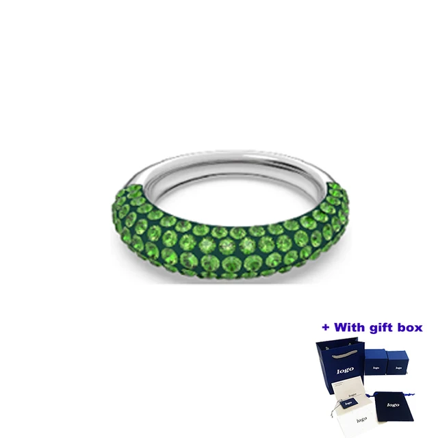 

Fashionable and Charming Sky Star Green Single Row Zircon Ring is suitable for beautiful women to wear, enhancing their elegant