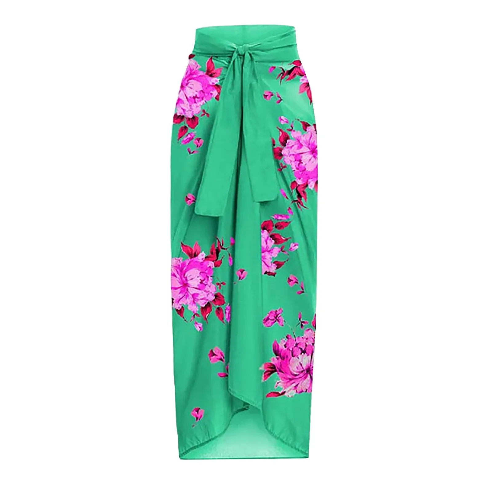 

Женский зеленый винтажный купальник с цветочным принтом, юбка, шорты, накидки для купальников, женские