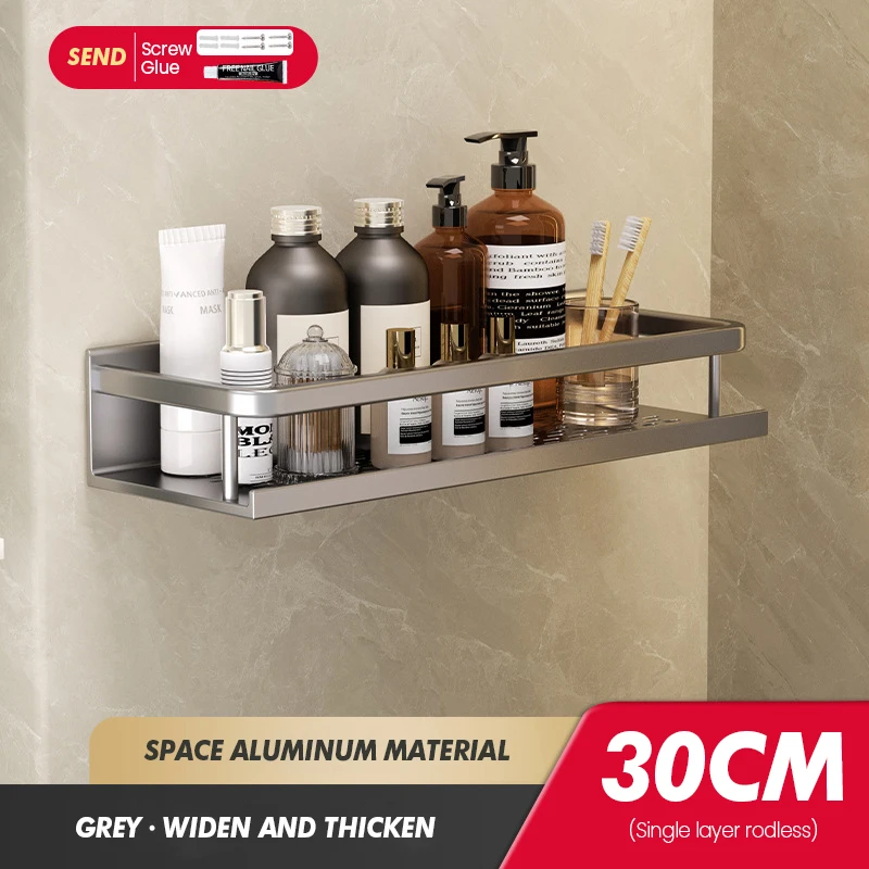 

Стеллаж для хранения в ванной комнате из железа, неперфорированный настенный стеллаж для хранения, принадлежности для хранения в домашней ванной комнате