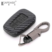 glossy carbon fiber abs car remote key case fob cover for toyota camry corolla c hr chr prado rav4 prius 2018 2019