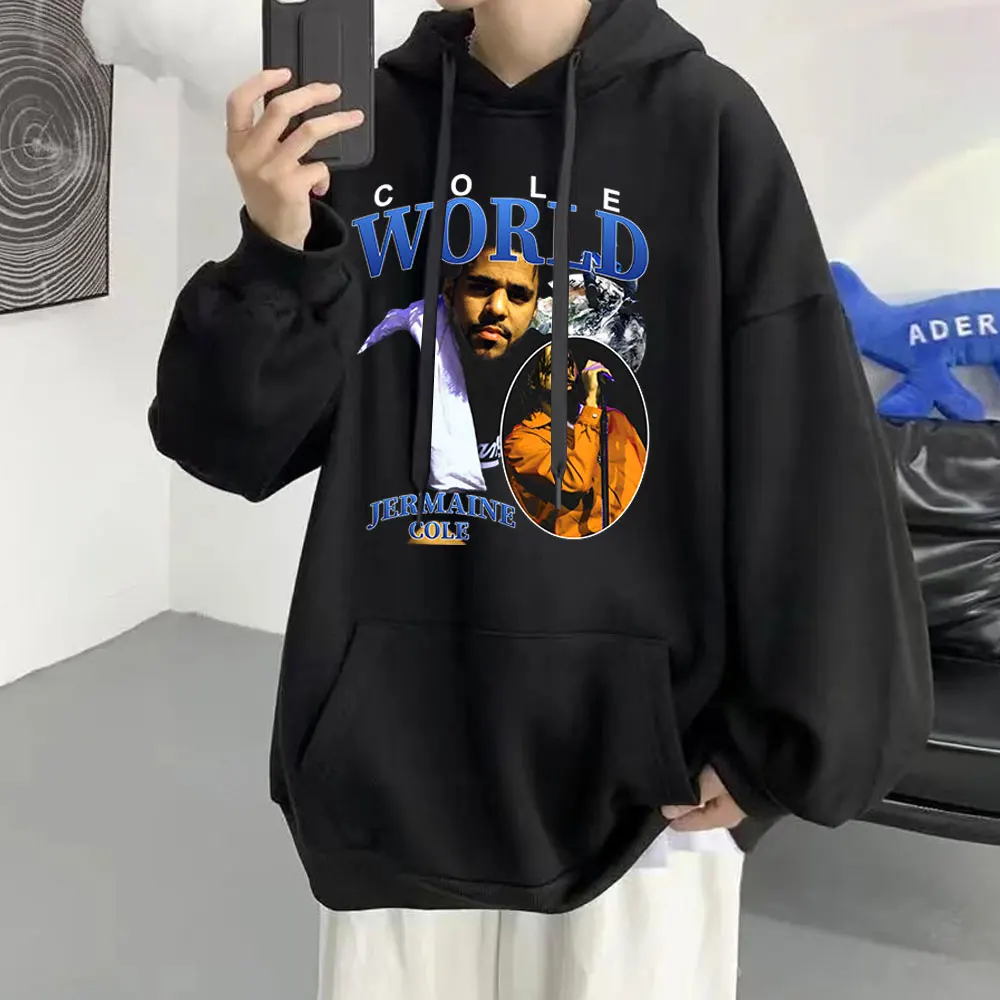 

Винтажная толстовка с капюшоном J Cole в стиле «хип-хоп»