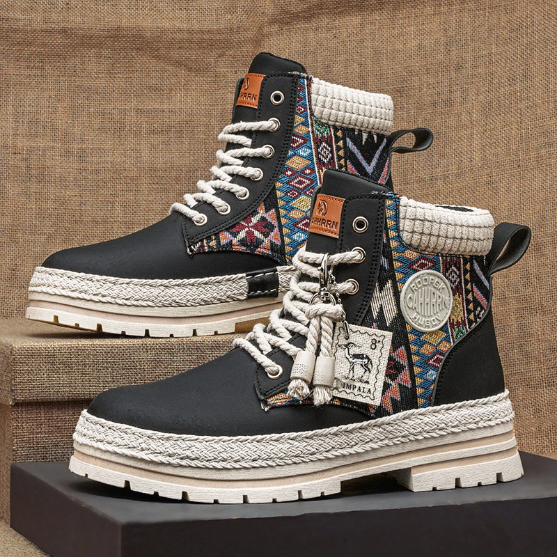 Ботинки CYYTL мужские повседневные ковбойские боевые тактические кожаные уличные