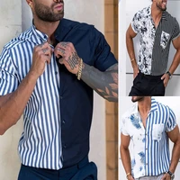 summer mens printed hawaiian casual shirts 2022 brand streetwear mens cardigan premium short sleeve dress shirts