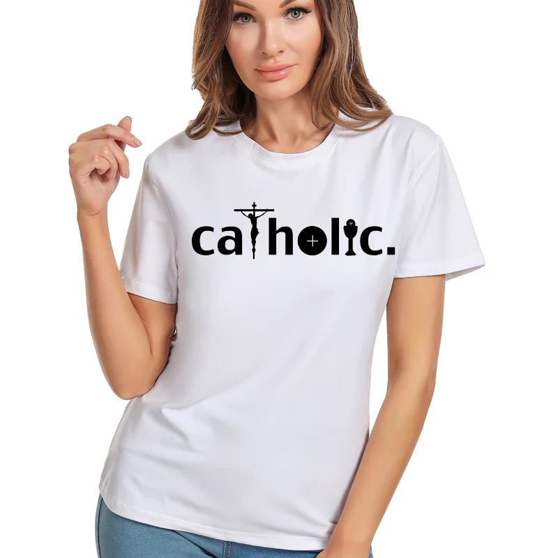 

Women Tshirt Virgin Mary T Shirt Causal Our Lady of Guadalupe Tshirt Saint Christian Clothes Catholic T Shirts