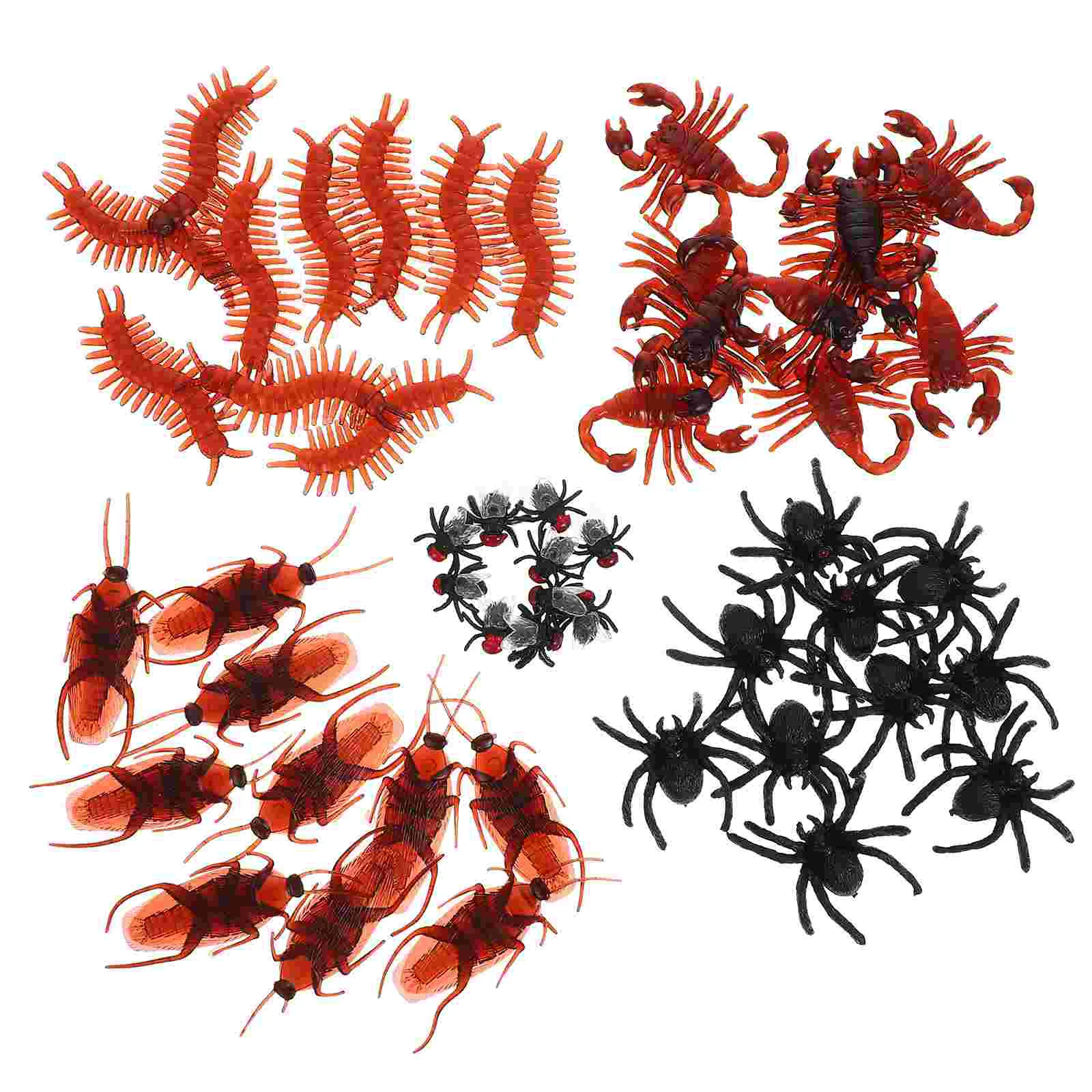 

50Pcs Trick Toys Spider Models Simulated Scorpion Party Prank Toys Centipede Shaped for April Fool's Day Children Home Party