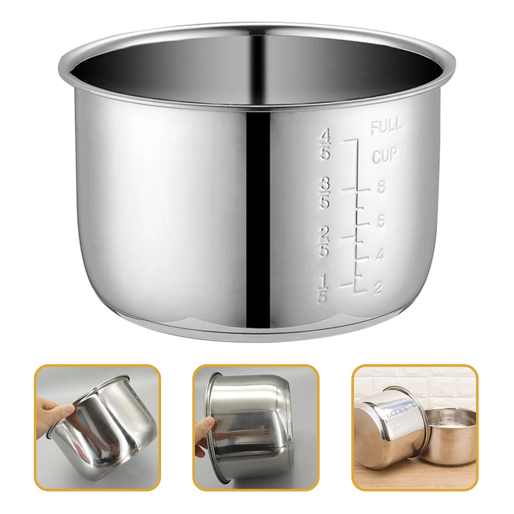 

Cooker Pot Rice Inner Replacement Cooking Liner Insert Pressure Inside Stick Non Electric Stainless Steel Parts Accessories