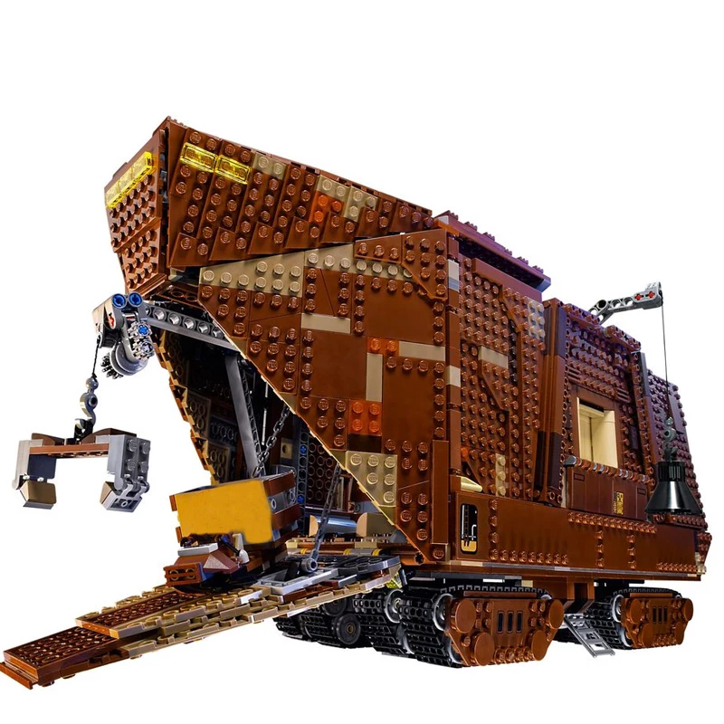 

Famous Movie Scene desert city Blocks Children's Toy Sandcrawler Model Christmas Building Blocks MOC-75059 Stickerless man-child