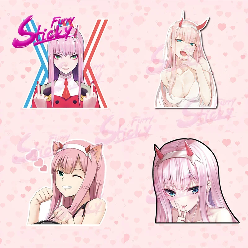 

Furry Sticky FRANXX ZERO Sticker Anime Car Sticker Decal Car Accessories for Laptop Bumper Helmet Trunk Mazda Stickers