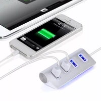 for macbook pc laptop high quality led mini 4 port hub high speed usb 2 0 splitter adapter hub with cable