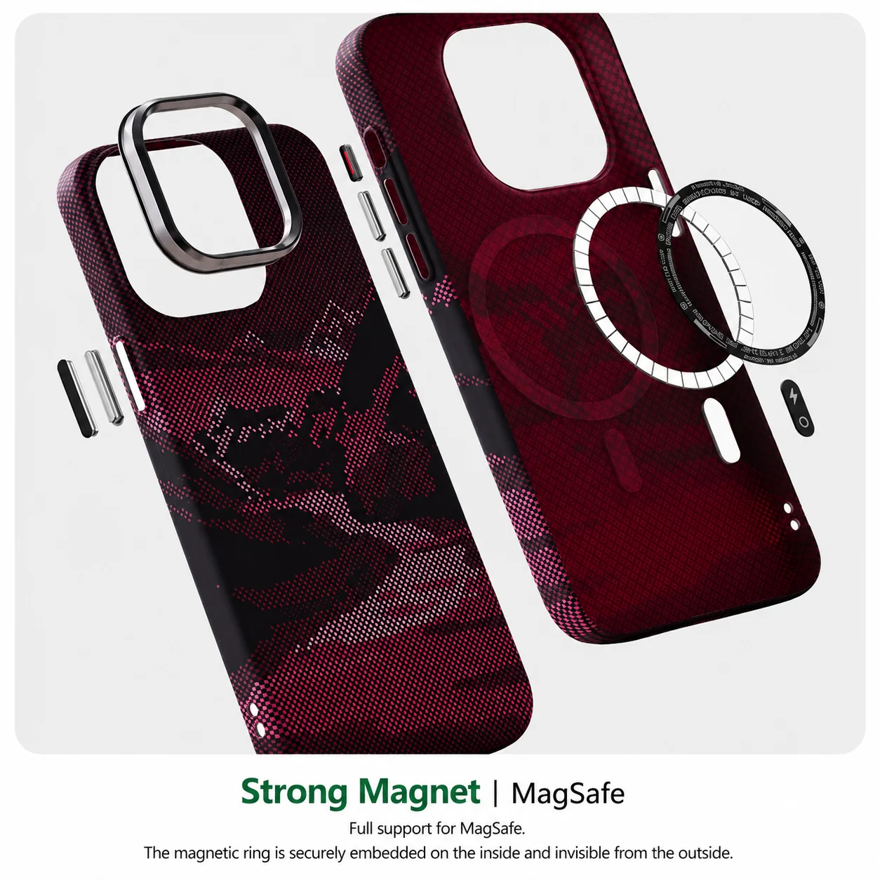 Фото Чехол для iPhone 17 16 15 14 Pro Max с абстрактным пейзажным рельефом, поддержкой MagSafe, беспроводной зарядкой, защитой объектива из сплава и жестким корпусом из поликарбоната №4