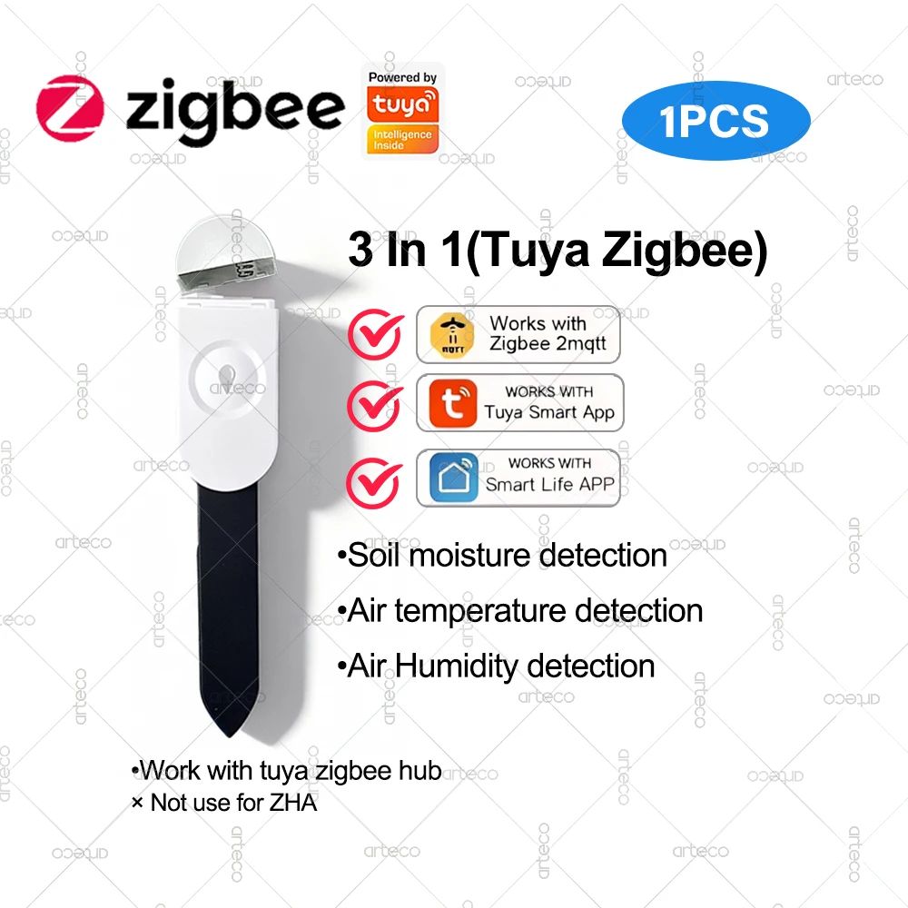 Датчик влажности почвы Zigbee 3 в 1