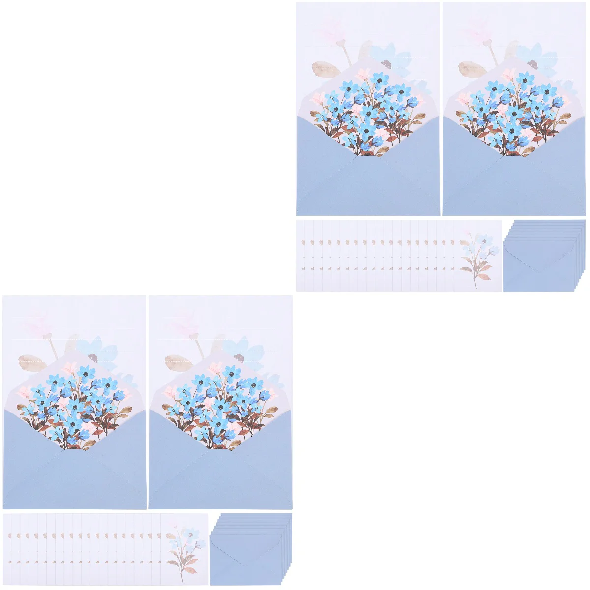 

2 Sets of Decorative Greeting Cards Invitation Envelopes Photo Envelopes Letter Envelopes