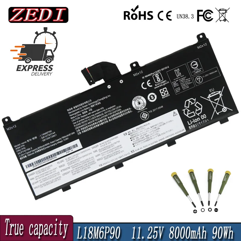 ZEDI новый аккумулятор для ноутбука L18M6P90 Lenovo ThinkPad P53 серии L18C6P90 02DL028 5B10W13901 SB10K97664 11 25