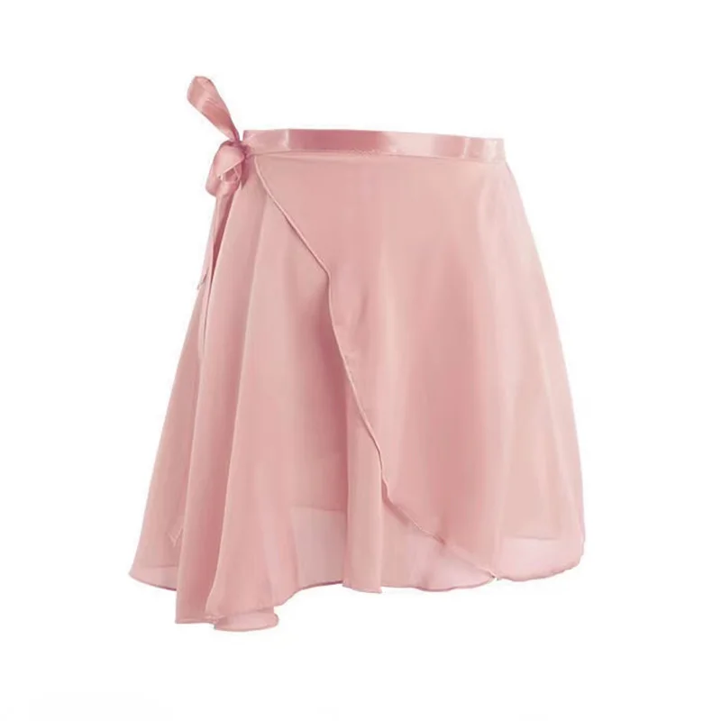 USHINE Ballet Dance Chiffon Skirt Pure Color Floral Print Practice Leotard Ballet Dance Dress Woman Children