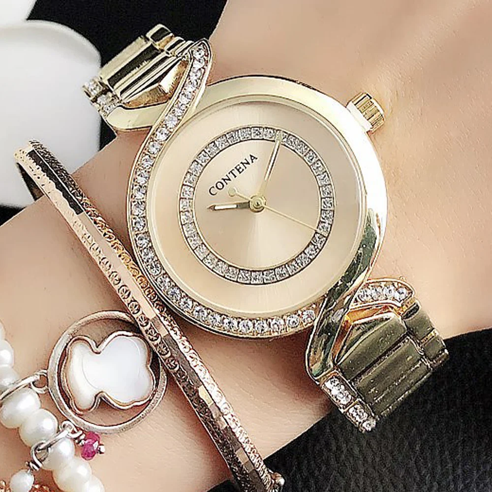 New women's wristwatch new fashion clothing watch Women's Crystal Diamond watch stainless steel Silver clock Montre Femme2023