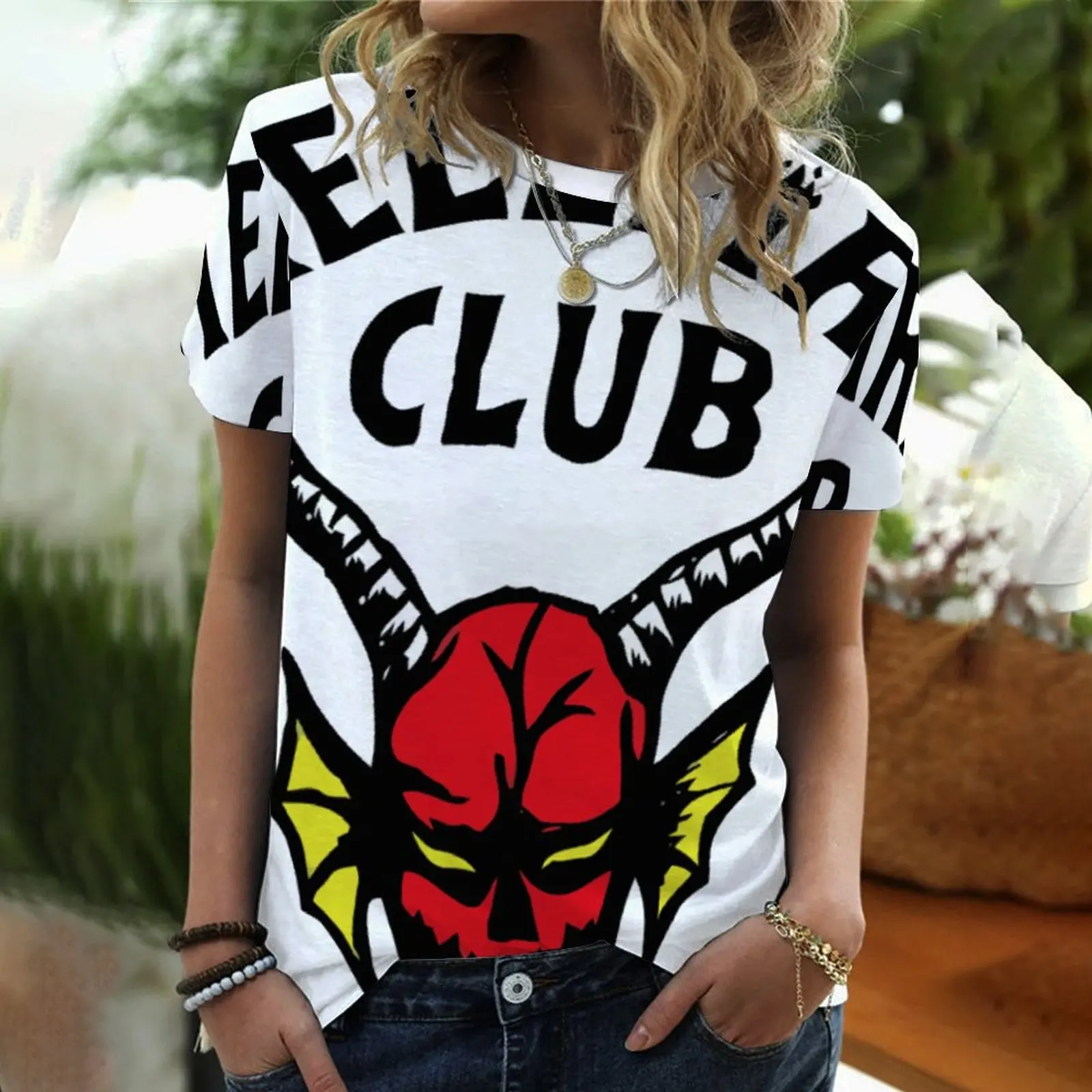 

202 Anime Stranger Things 4 T Shirts Women T Shirts Aesthetic Graphics Hellfire Club T Shirts Unisex Fun T Shirts 11 Tops Summer