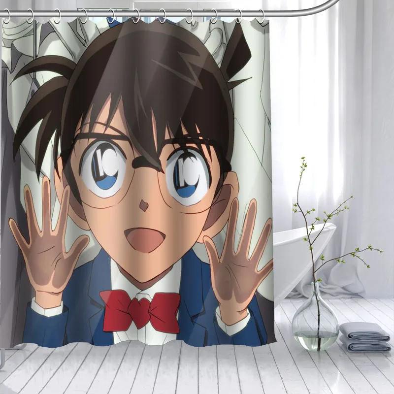 

Detective Conan Shower Curtain HD Printing Waterproof Polyester Fabric Shower Curtain Home Decor cortina de la ducha