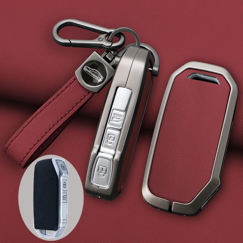 

Чехол для автомобильного ключа из сплава, брелок для ключей, держатель для Kia Sportage 2023, Kia Ray Sorento Soul Telluride Cerato 2020 K5 K8 2022