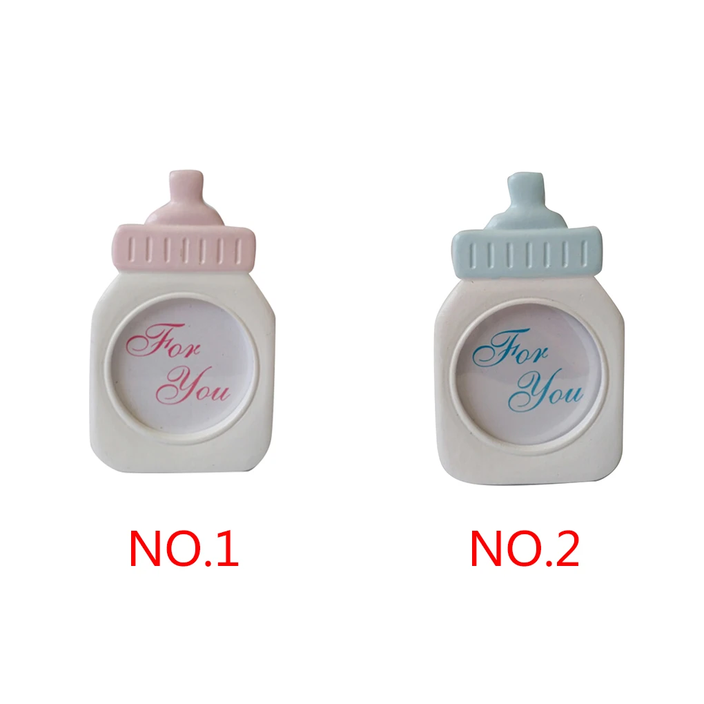 

12PCS Feeding Bottle Shape Photo Frame Baby Children Picture Holder Stand Home Office Ornament Gift