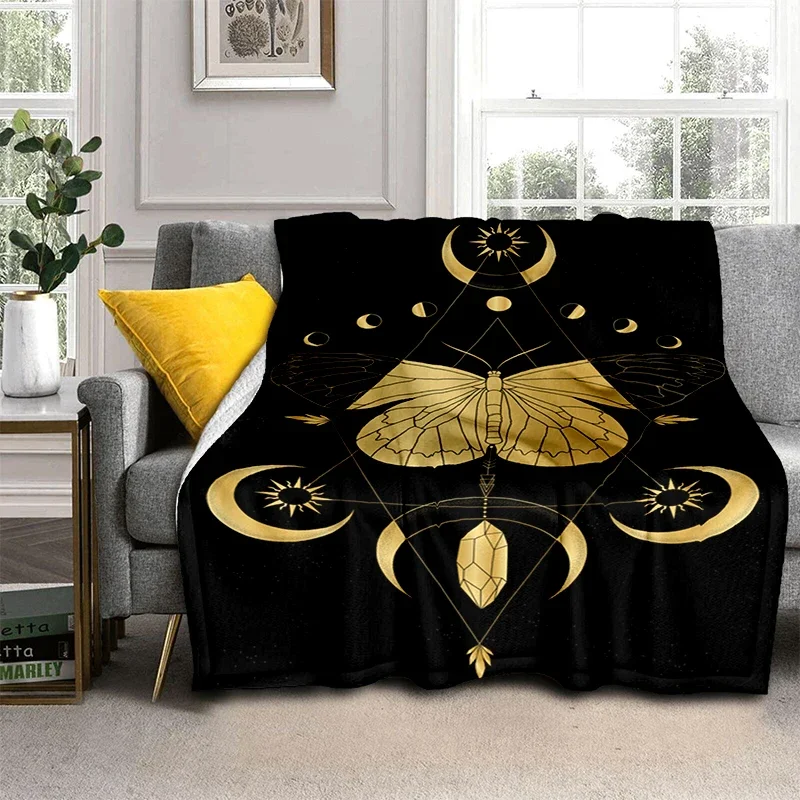 Фланелевое одеяло ручной Луны для гадания легкий удобный теплый плед с узором