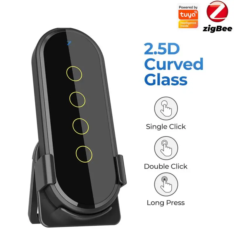 

Сенсорный выключатель с дистанционным управлением, автоматизация умной жизни, 4 клавиши, 12 сцены, умная сцена, дистанционное управление Tuya Zigbee, 4 кнопки