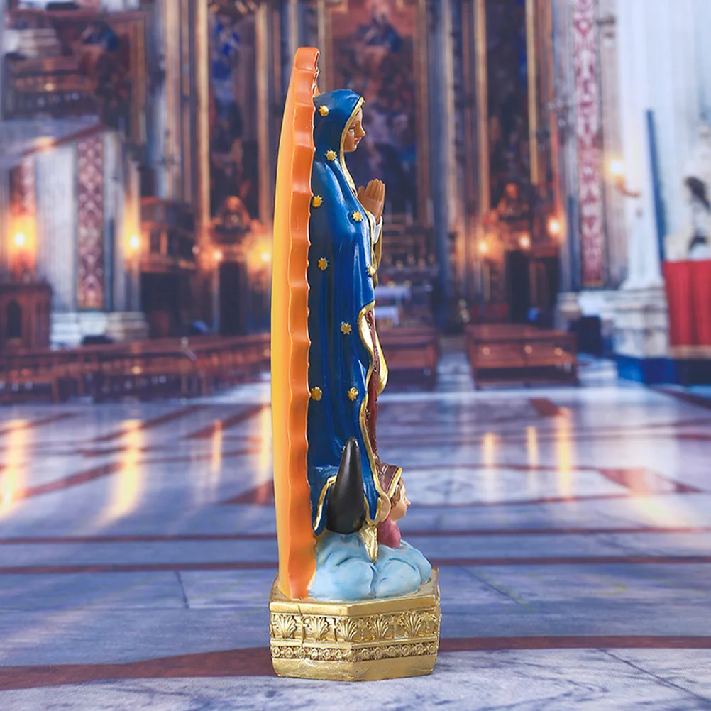 

Resin Virgin Mary Ornament Desktop Adornment Craft Figurine Church Decoration Sculpture Statue