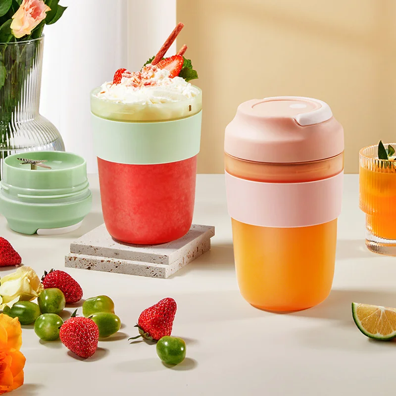 

Portable Electric Juicer Bottle Cup Ice Crusher Smoothie Juicer Maker USB Rechargeable 400ml Blender Bottle Home Mini Juice Cup