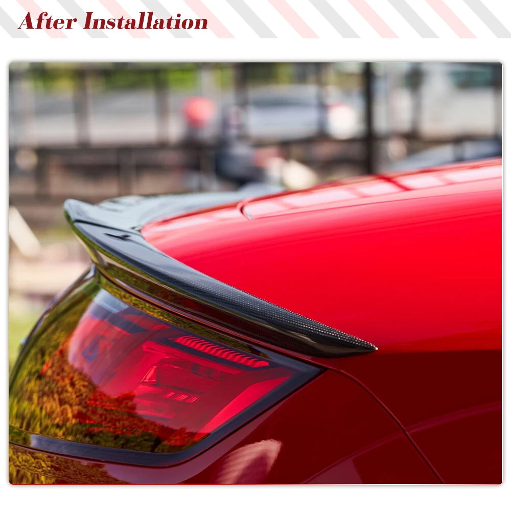 Фото Для Audi TT MK3 8S TTS TTRS 2-дверный 2015-2020: карбоновый спойлер на крышку багажника, гоночное антикрыло, накладка на багажник №2