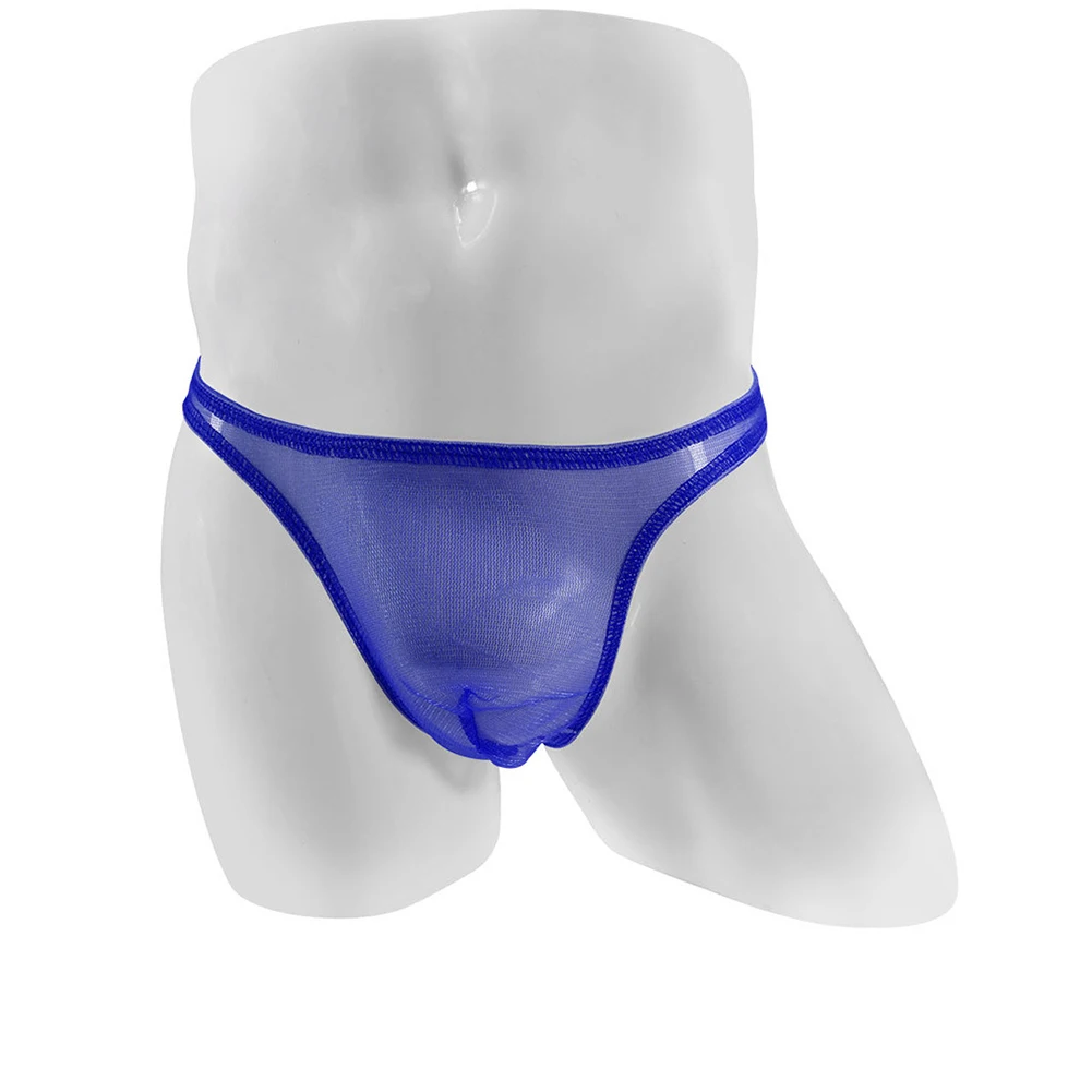 

Мужские сексуальные мягкие стринги с U-образным мешочком для пениса, полубрифы для плавания из сетчатой ткани с низкой посадкой, дышащее нижнее белье с Т-образной спинкой